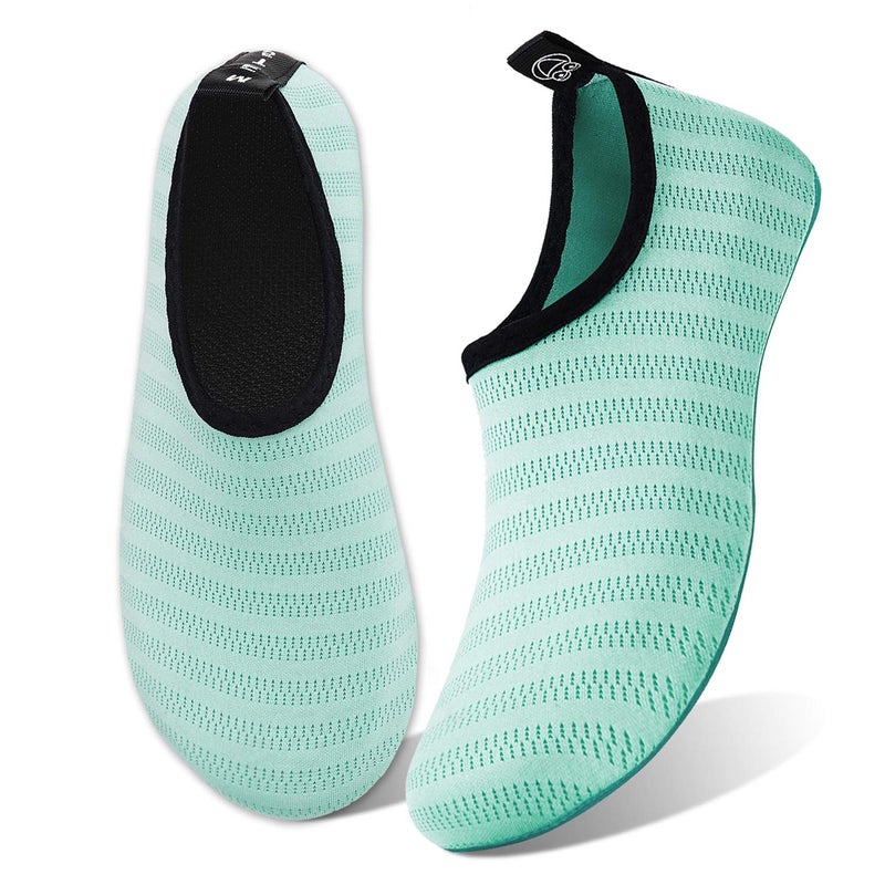 WateLves Water Shoes for Womens Mens Barefoot Quick-Dry Aqua Socks for Beach Swim Surf Yoga Exercise Camping Must Haves (LXY.Light Blue, 38/39) - Image 1